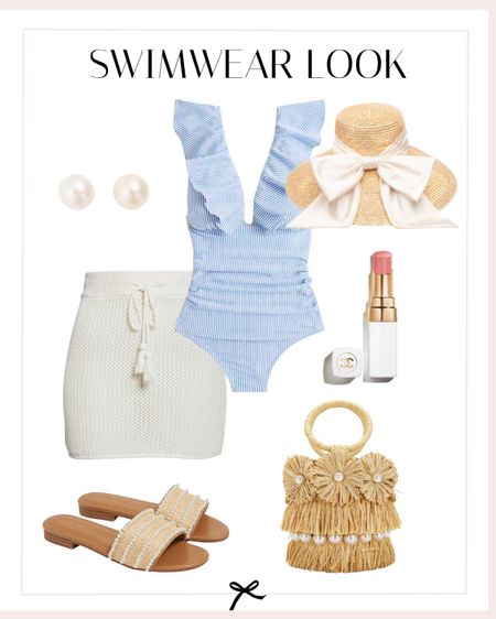 This swimsuit is such a nice cut and color that it can double as a bodysuit. This is a great staple to have when going on spring or summer vacation! Did I mention how pretty this sun hat is with the white bow on it! 

#LTKSeasonal #LTKstyletip #LTKtravel