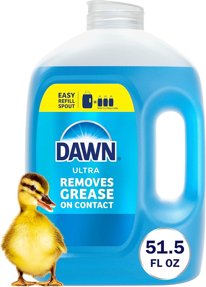 Dawn Ultra Original Dish Soap Refill Jug, Large Size Blue Liquid Dishwashing Detergent, Powerful ... | Amazon (US)