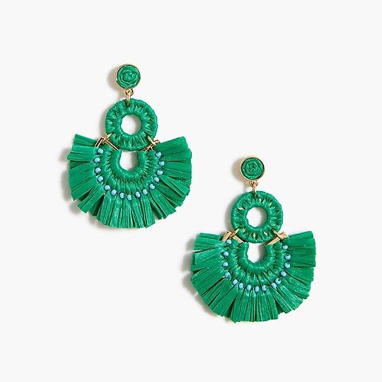 Raffia fan earrings | J.Crew Factory