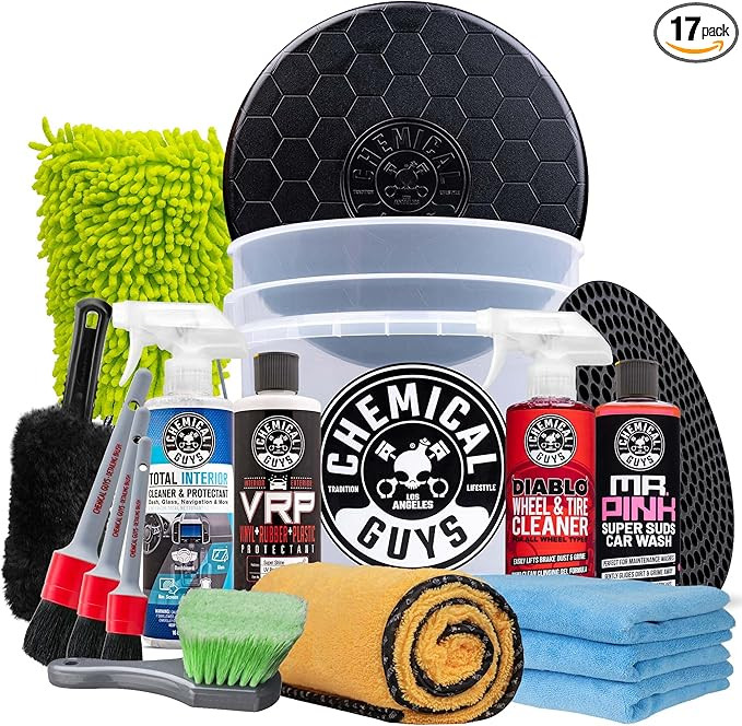 Chemical Guys Car Detailing Kit, Car Cleaning Kit with Total Interior Cleaner & Protectant, Spray... | Amazon (US)