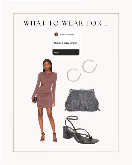 What to wear for your spouse’s birthday dinner

Revolve finds, revolve dress, cocktail dress, silver earrings, silver jewelry, revolve accessories, Astr the label, black heels, Steve Madden, clutch, hoop earrings 

#LTKSale #LTKstyletip #LTKFind