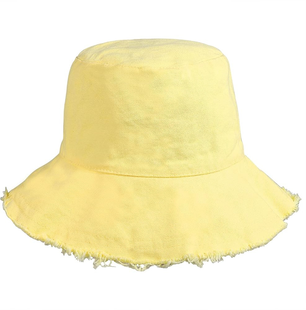 boderier Sun Hats for Women Summer Casual Wide Brim Cotton Bucket Hat Beach Vacation Travel Acces... | Amazon (US)