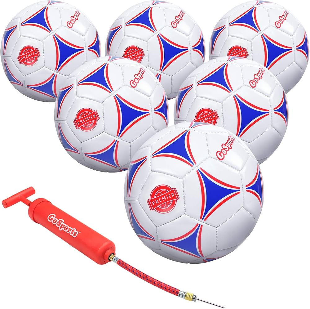 GoSports Premier Soccer Ball with Premium Pump - Available as Single Balls or 6 Packs - Choose Yo... | Amazon (US)