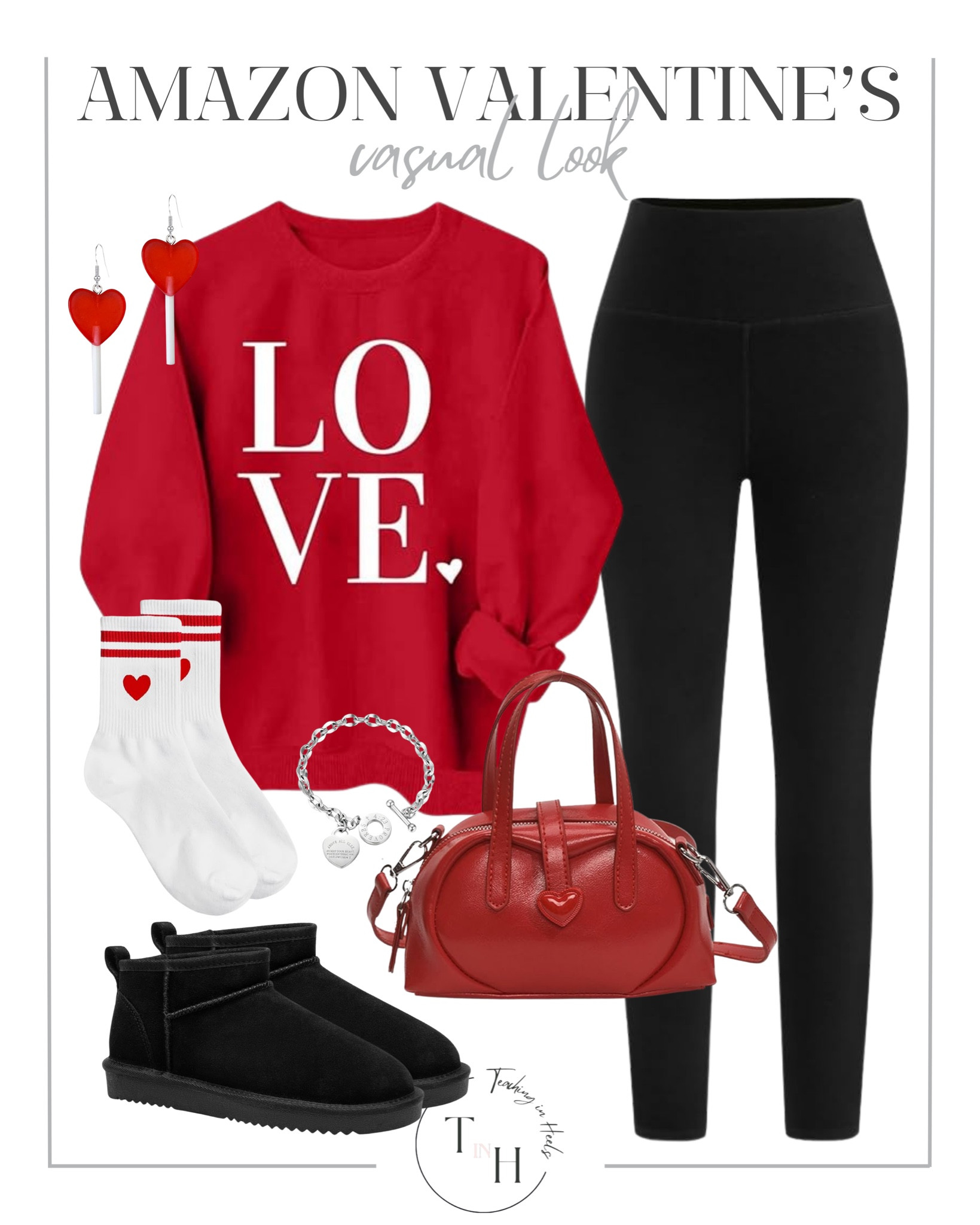 Amazon Valentine’s Day casual look

Casual Valentine’s Day outfit
Pink knit sweater with jeans
Cozy heart graphic sweatshirt
Neutral cardigan and tee combo
Soft red long sleeve top
Relaxed denim and ballet flats
Sneakers with romantic accents
Effortless brunch date look
Laid-back love day style

#LTKootd #LTKSaleAlert #LTKSeasonal