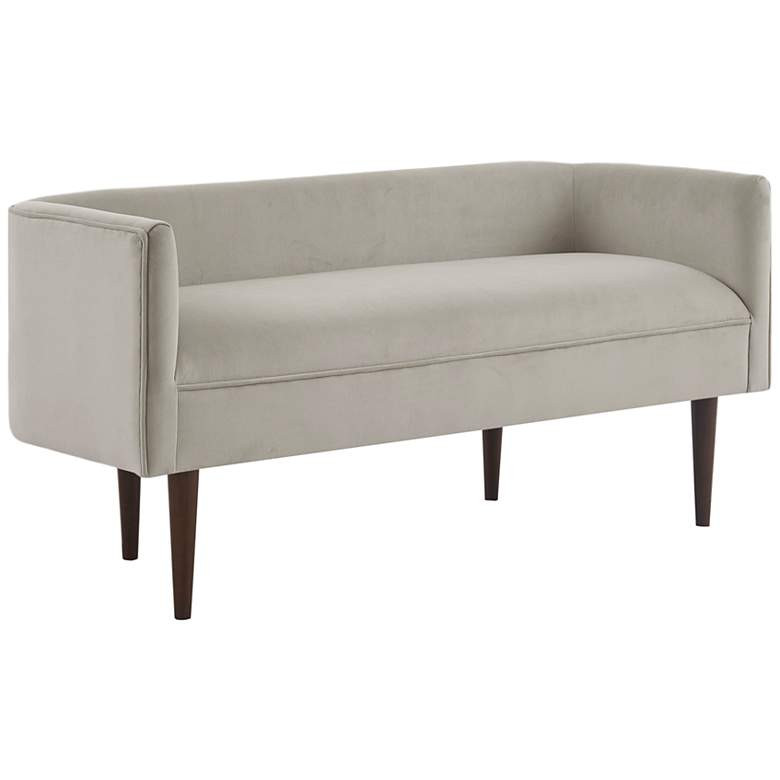 Lovisa 49" Wide Cream Velvet Fabric Accent Banquette Bench - #963W1 | Lamps Plus | Lamps Plus