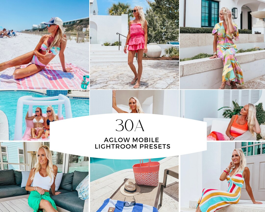 30A Beach Preset, Aglow Presets, Beach Preset, Travel Preset, Vacation Preset, Bright Preset, Bes... | Etsy (US)