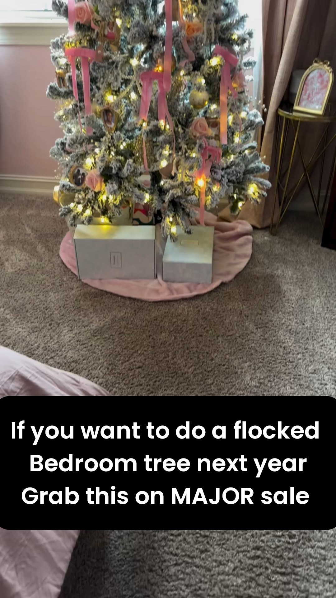 A 7.5 ft is the perfect bedroom tree for next year 