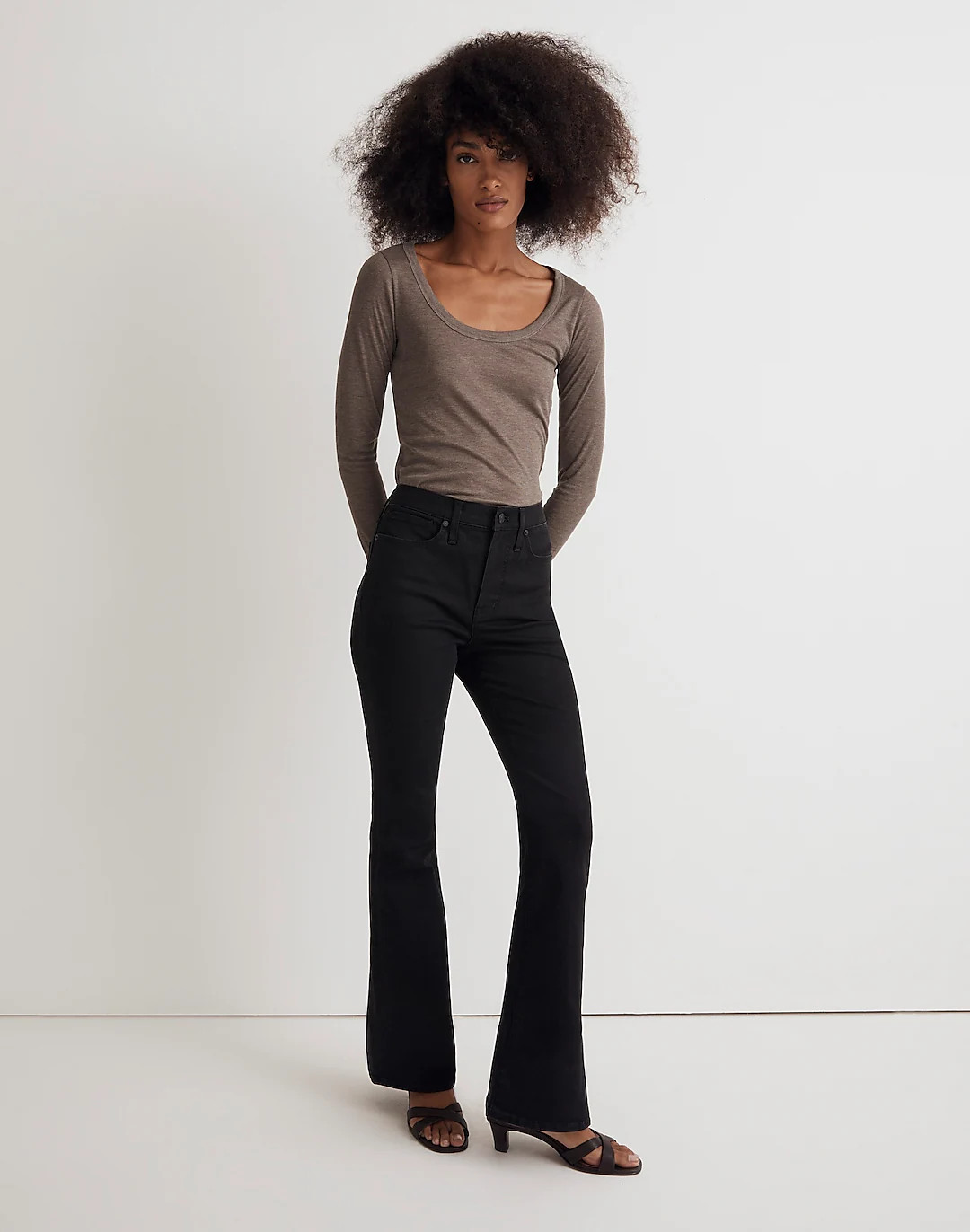 Skinny Flare Jeans in Black Frost Wash | Madewell