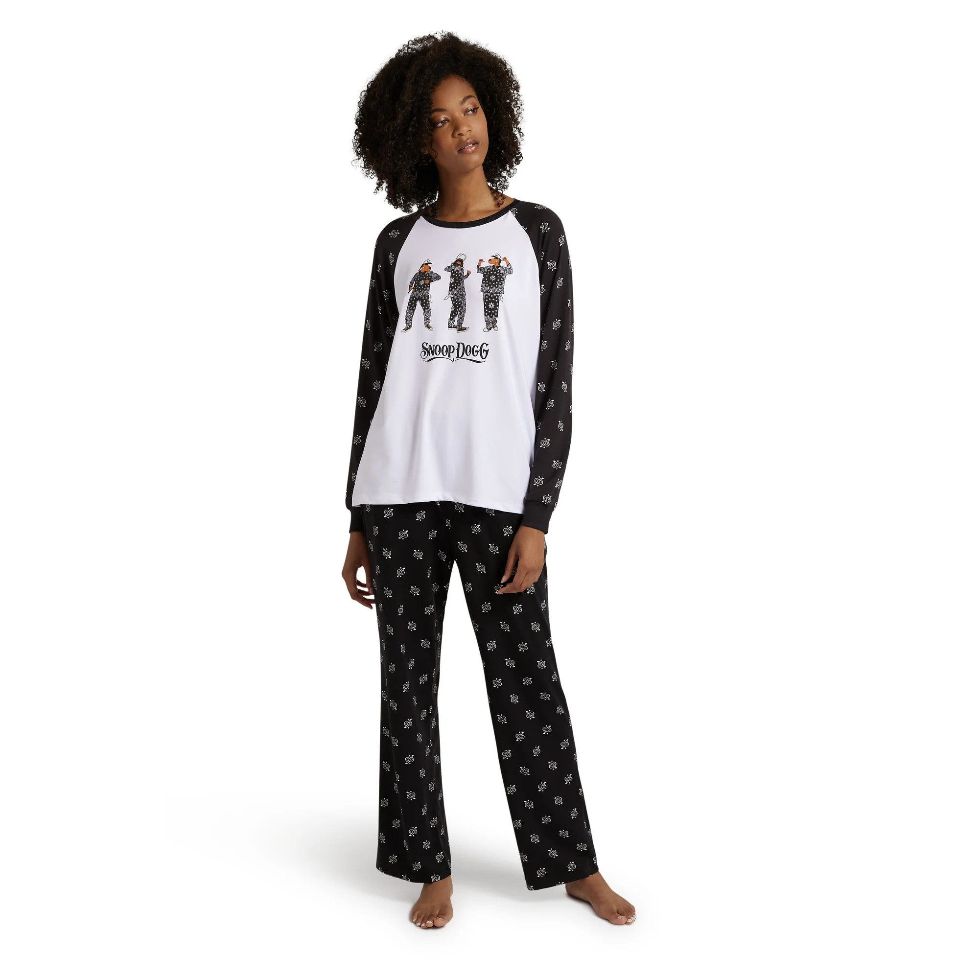 Dogg Supply by Snoop Dogg Women's Long Sleeve and Sleep Pant Pajama Set, 2-Piece, Sizes S-3X - Wa... | Walmart (US)