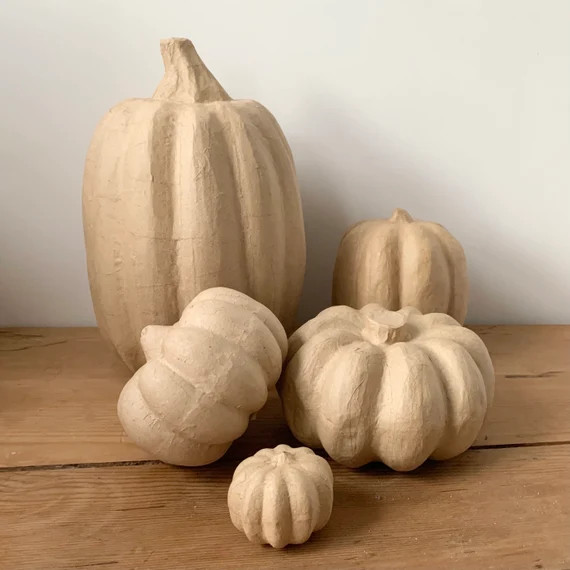 Paper mache pumpkins  various sizes | Etsy | Etsy (UK)