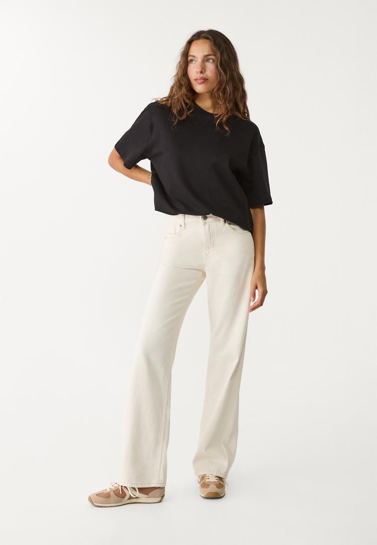 D92 straight wide jeans | Stradivarius (UK)