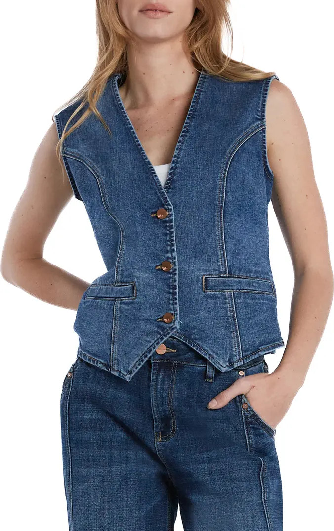 Fitted Denim Vest | Nordstrom