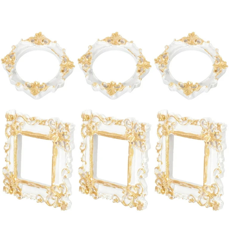 6 Pcs Mini Photo Frame DIY Gold Decor Vintage Miniature 2x3 Picture for Crafts Making | Walmart (US)