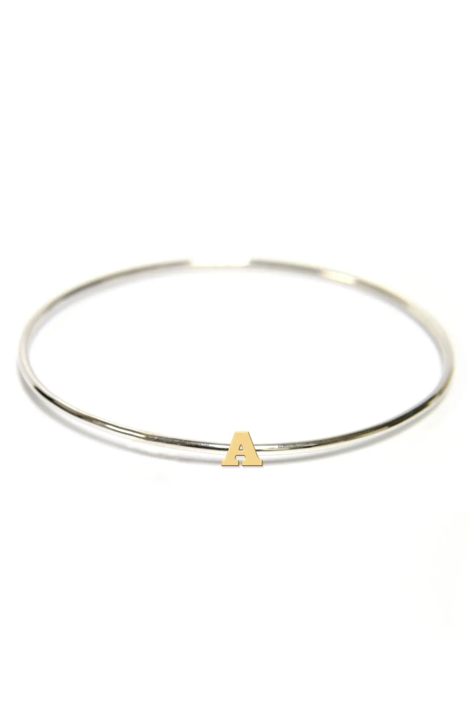 Jane Basch Designs Two-Tone Initial Bangle | Nordstrom | Nordstrom
