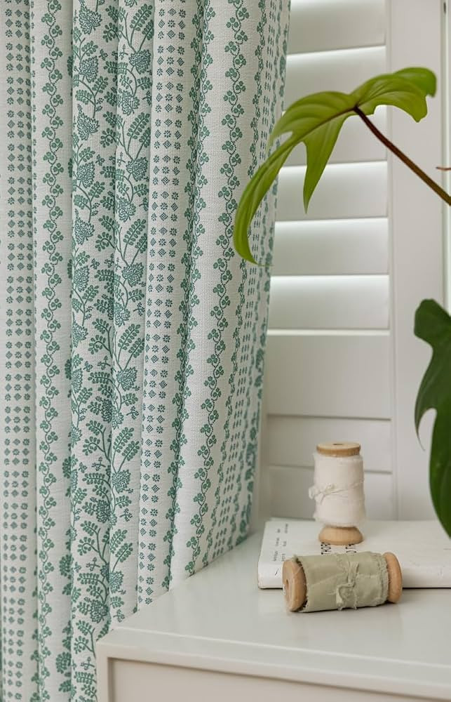 DrapePalette - Linen Blend Pinch Pleated Curtains 108 Inches Long for Living Room, Bedroom, Dinin... | Amazon (US)