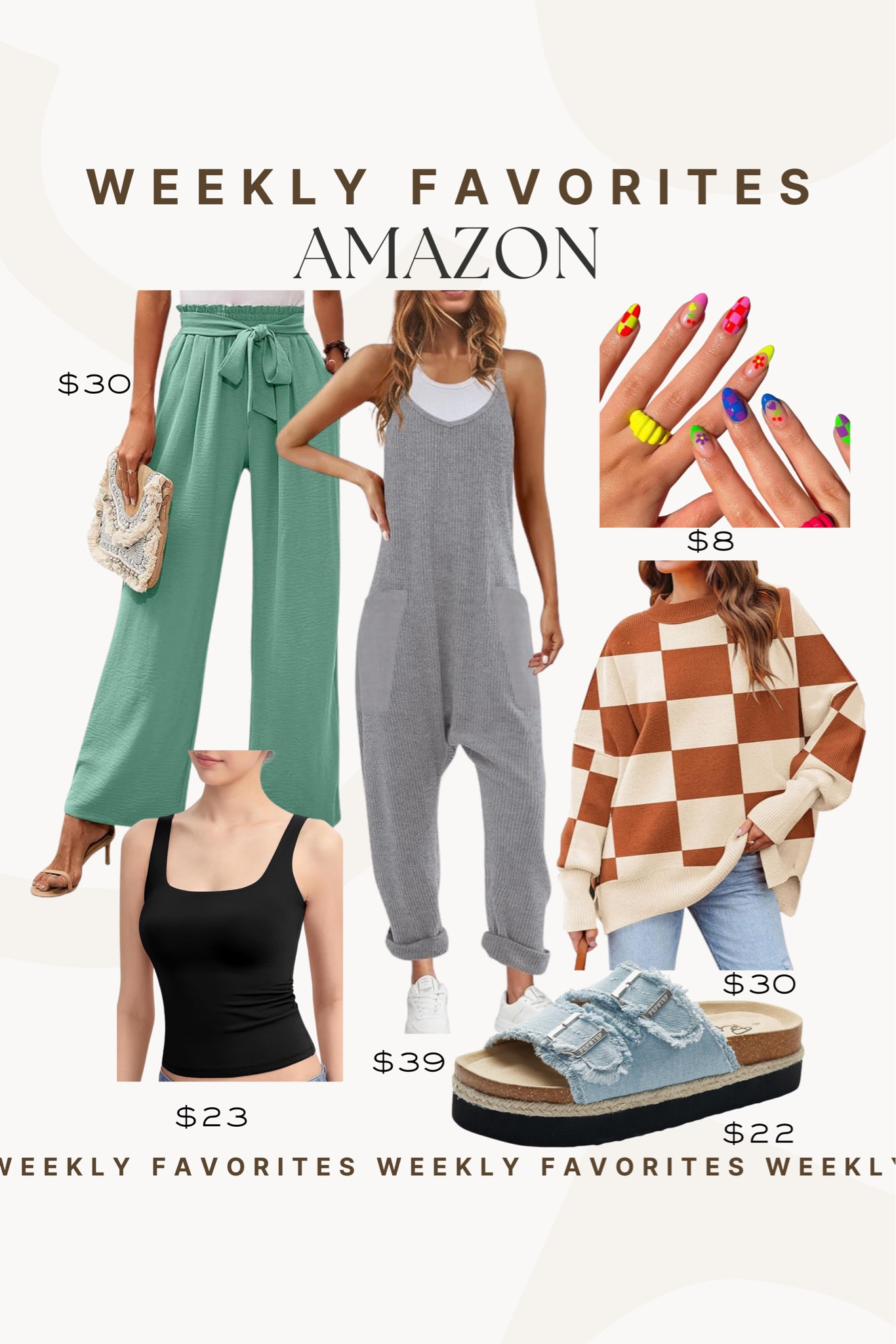 Our favorites from Amazon! How fun are these spring nails!

Amazon fashion, Amazon most loved, pumiey bodysuit, tie pants, sweater, spring style 

#LTKstyletip #LTKSeasonal