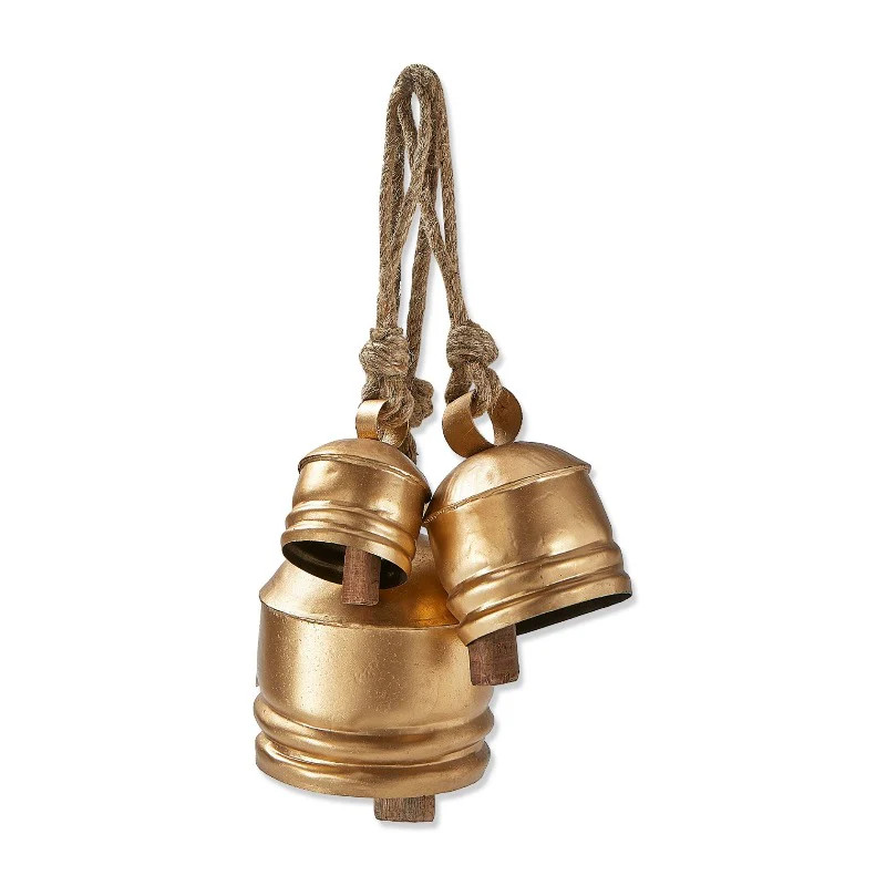 Gold Artisanal Bells (Set of 3) | Linen & Flax Co