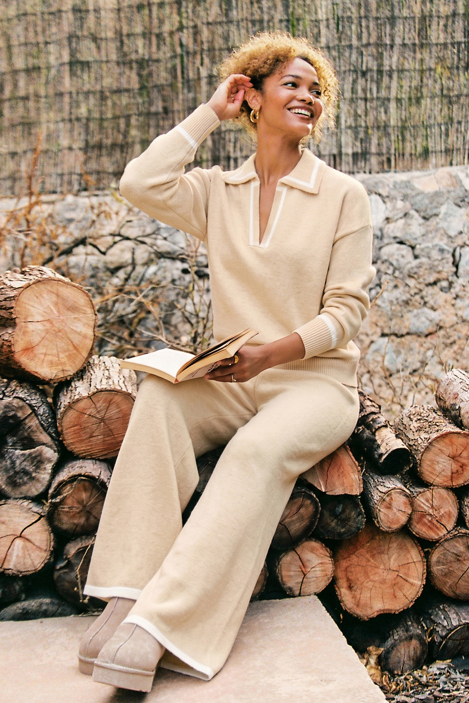 Toasted Almond Khaki Knit Pants | Cupshe US