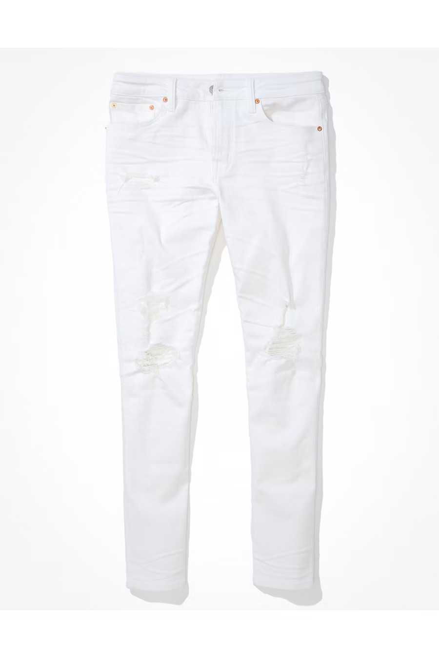 AE AirFlex Ripped Athletic Skinny Jean Men's White Out Destroy 40 X 30 | American Eagle Outfitters (US & CA)