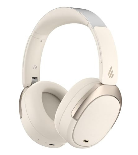 Edifier W80 Over Ear Headphones with -49dB Active Noise Cancelling, LDAC Hi-Res Wired & Wireless, AI Clear Call, Fast Charging, Multipoint Connection, Bluetooth V5.4 - Ivory | Amazon (US)