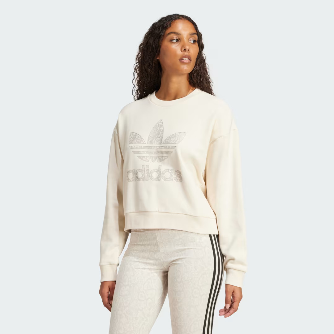 adidas Snake Crew Sweatshirt Wonder White S Womens | adidas (US)