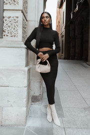 Claire Knit Two Piece Set - Black | Petal & Pup (US)