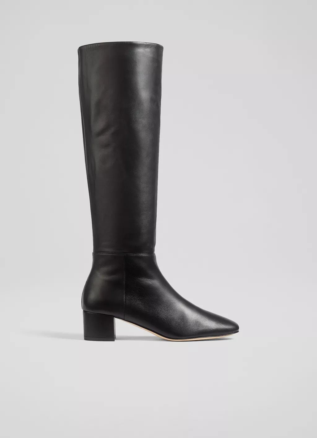 Karen Black Leather Knee-High Boots | L.K. Bennett (UK)