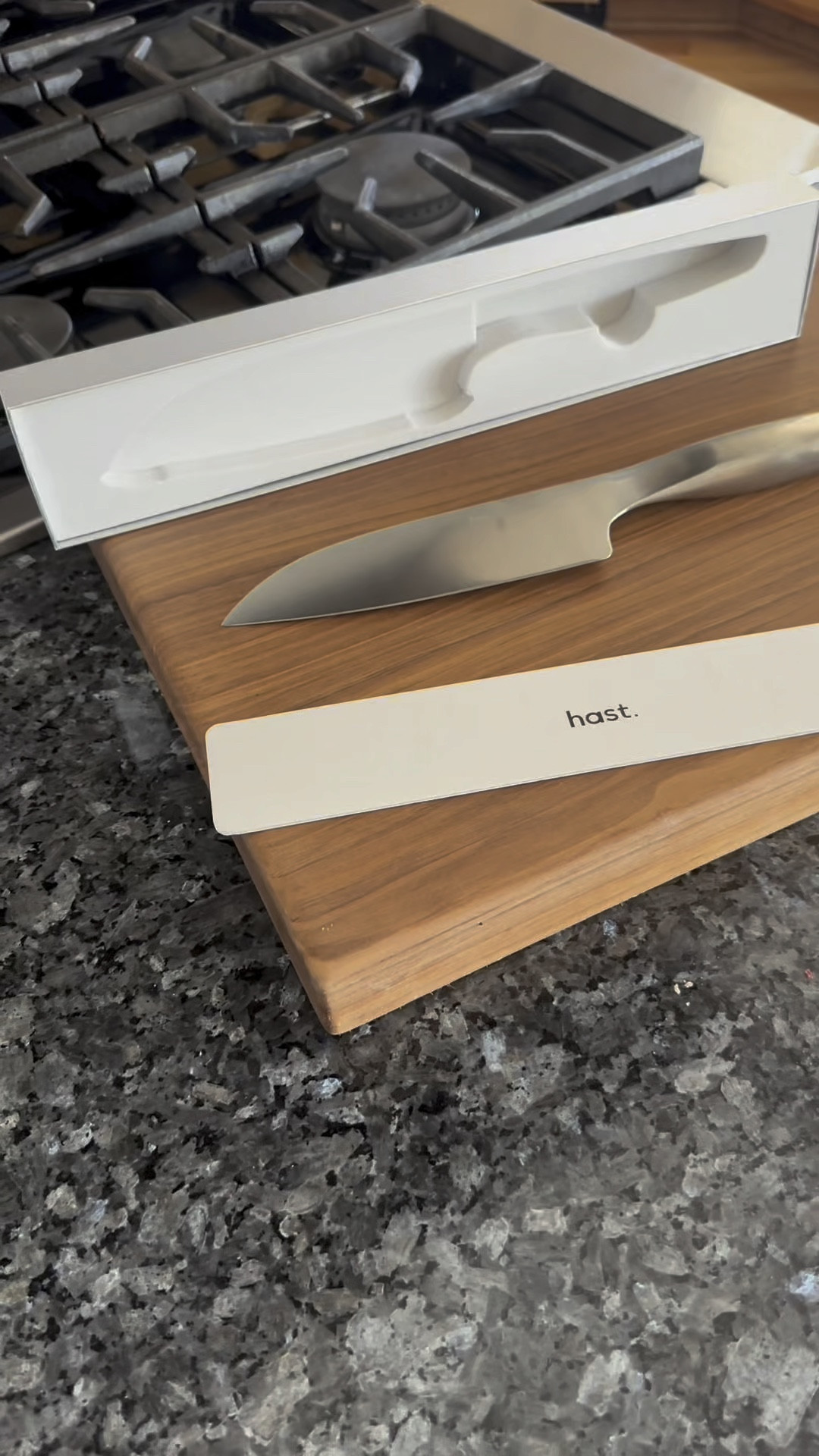 
Hey friends! 🌟 I just wanted to share my excitement about the HAST Santoku Knife I recently got! It’s a 6-inch professional Japanese knife, and let me tell you, it’s ultra-sharp and cuts through everything like butter. The knife is very well balanced which makes it easier and safer to use. It’s light weight and very easy to handle. The carbon stainless steel construction means it’s durable and stays sharp, while the sleek design and ergonomic handle make it super comfortable to use. Whether you’re chopping veggies or slicing meat, this knife is a game-changer in the kitchen. If you’re looking to upgrade your cooking experience, I highly recommend checking it out! 🍽️🔪

#LTKFamily #LTKHome #LTKVideo