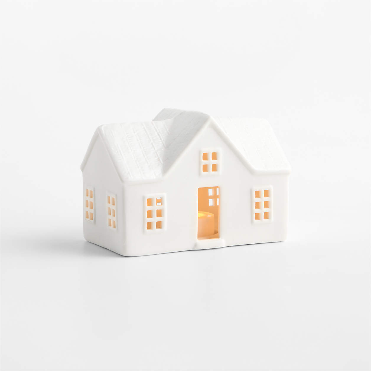 Cotswold Village Ceramic White School House | Crate & Barrel | Crate & Barrel