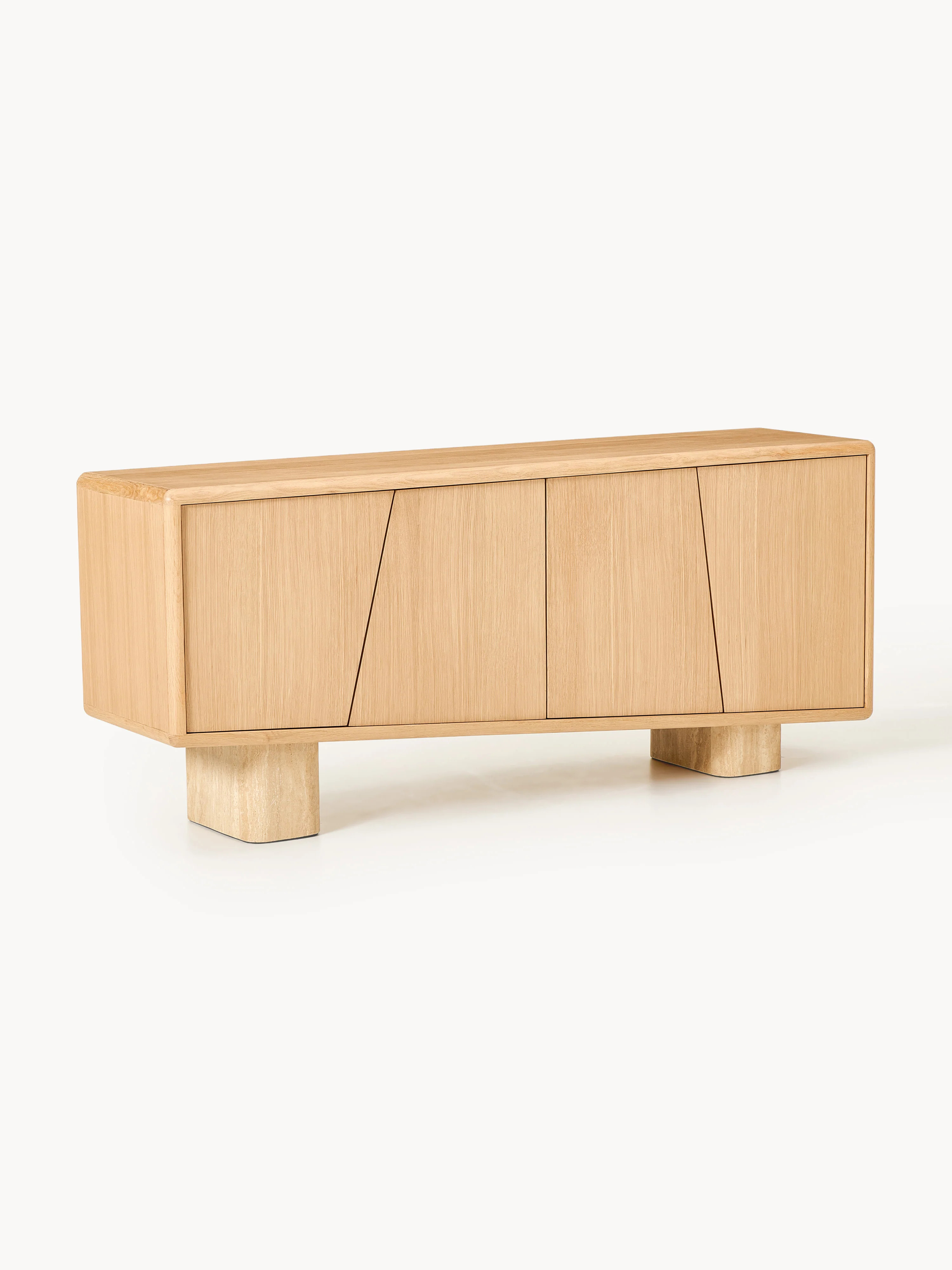 Holz-Sideboard Tundra mit Travertin-Beinen | Westwing EU