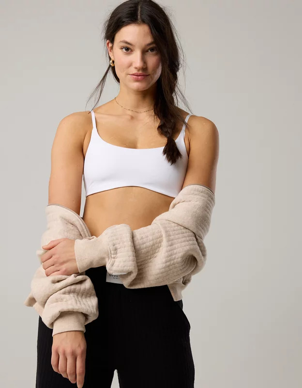 OFFLINE By Aerie The Hugger Curved Band Sports Bra | Aerie