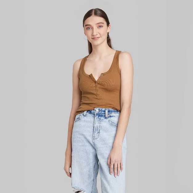 Women's Snap Placket Tank Top - Wild Fable™ | Target