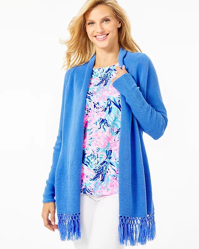 Tatum Long Fringe Hem Cardigan | Lilly Pulitzer