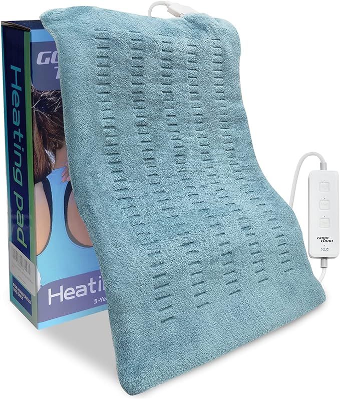 King Size Heating Pad for Back/Waist/Abdomen/Shoulder Pain Relief- 12" x 24" Moist and Dry Heat T... | Amazon (US)
