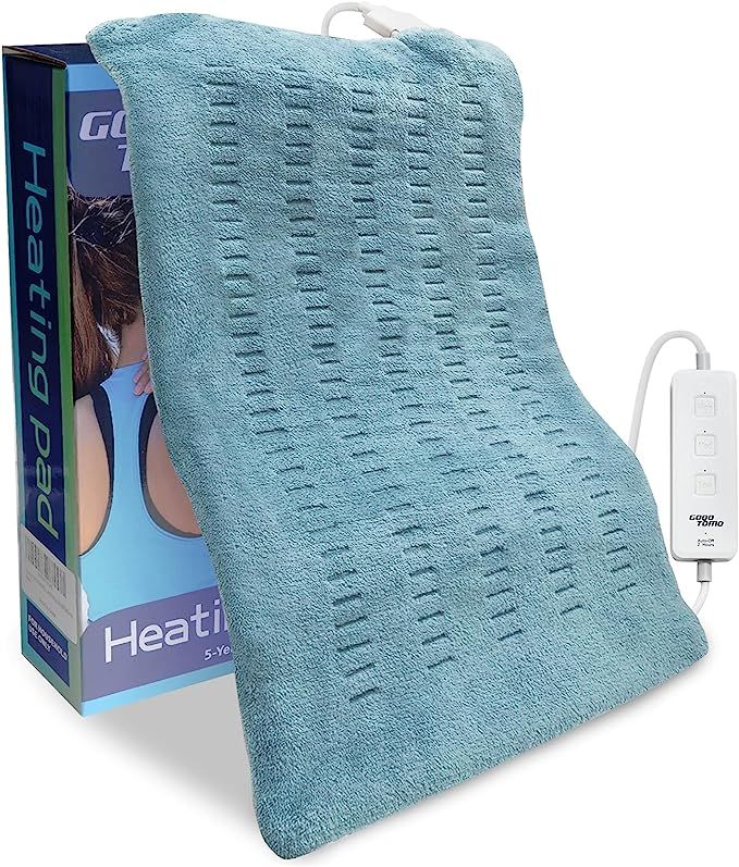 King Size Heating Pad for Back/Waist/Abdomen/Shoulder Pain Relief- 12" x 24" Moist and Dry Heat T... | Amazon (US)