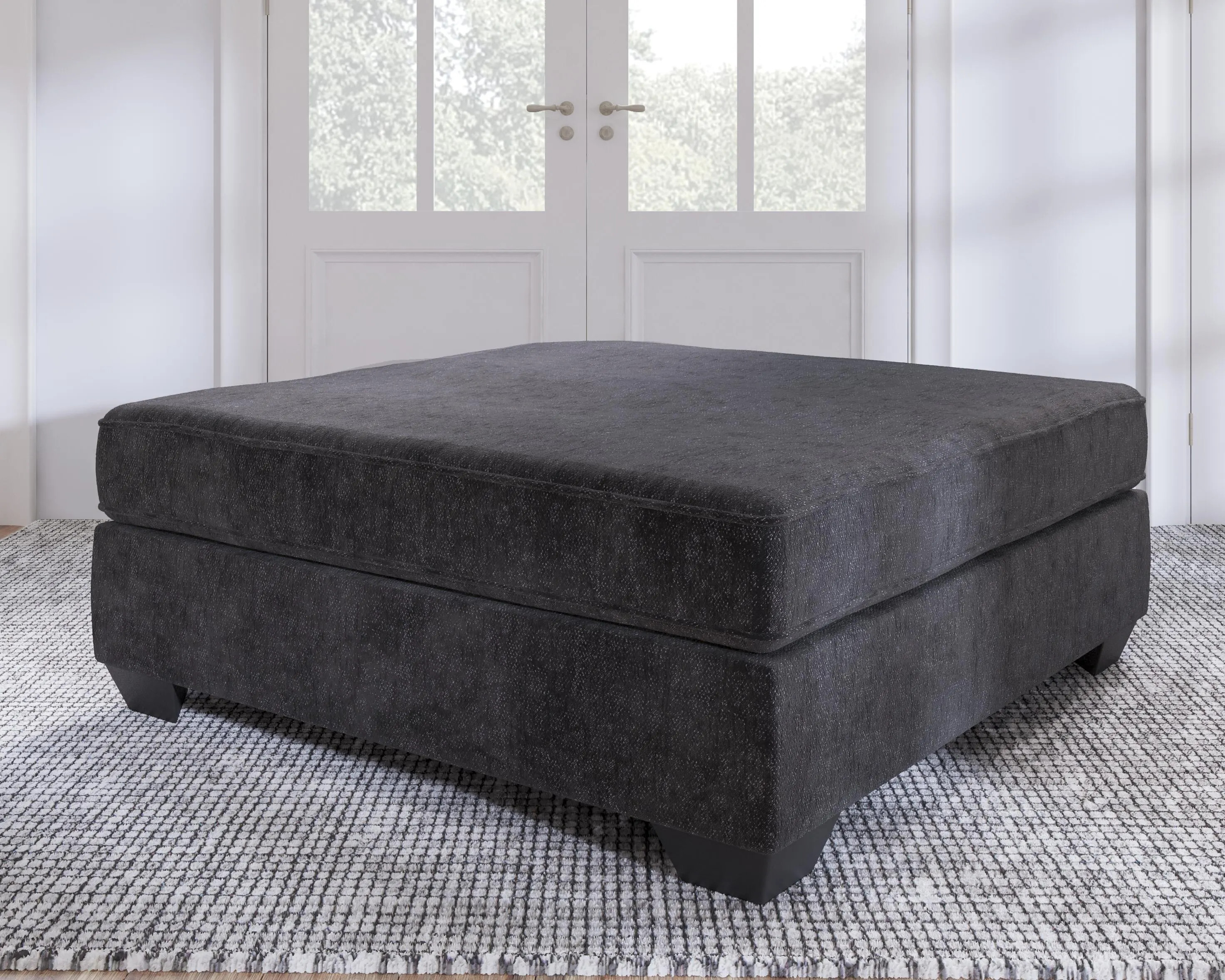 Lavernett Oversized Accent Ottoman, Charcoal | Ashley Homestore