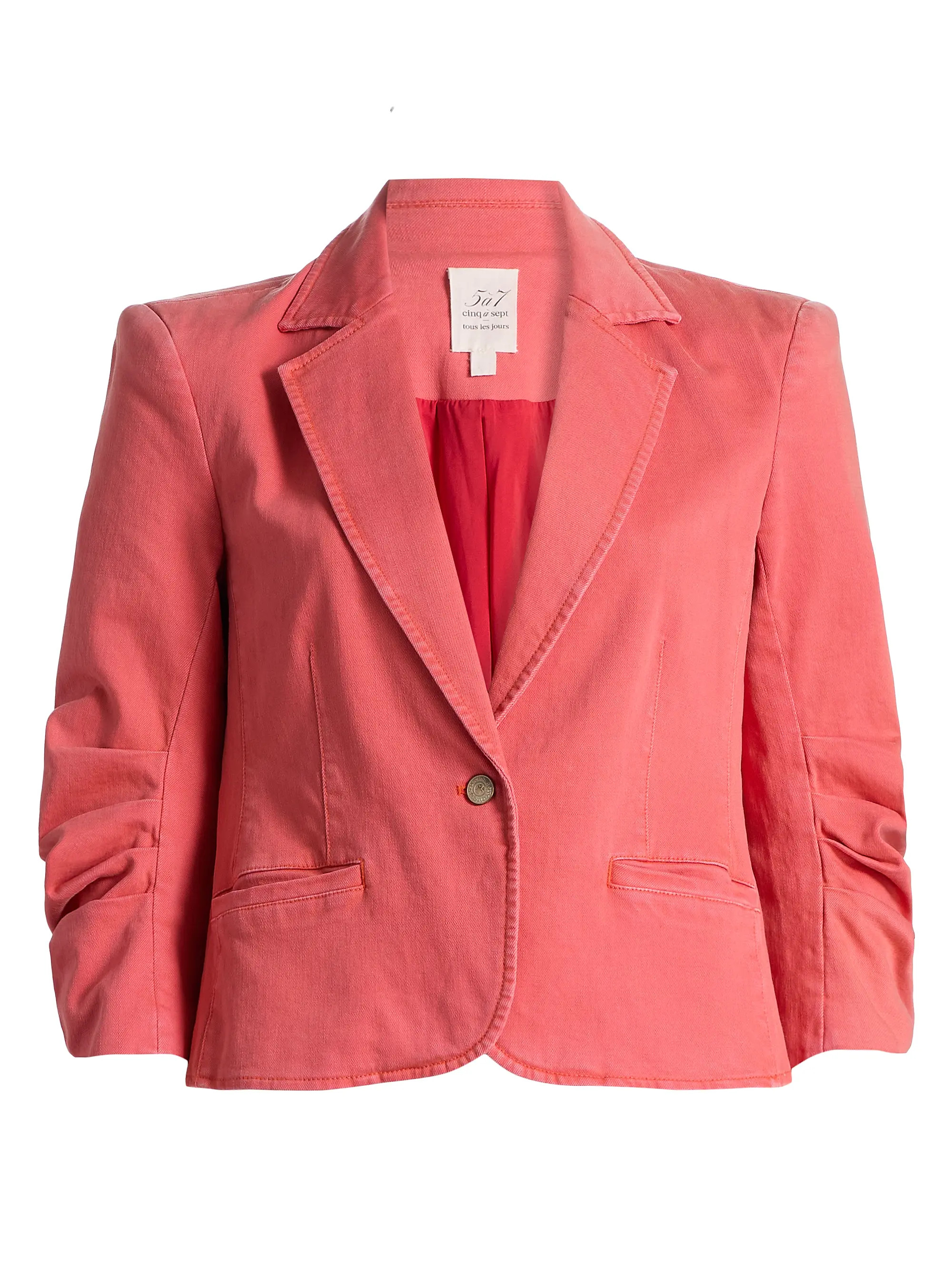 Le Petit Khloe Denim Single-Breasted Blazer | Saks Fifth Avenue