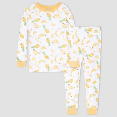 Burt's Bees Baby® Girls' 2pc Fruit Pajama Set - Orange | Target