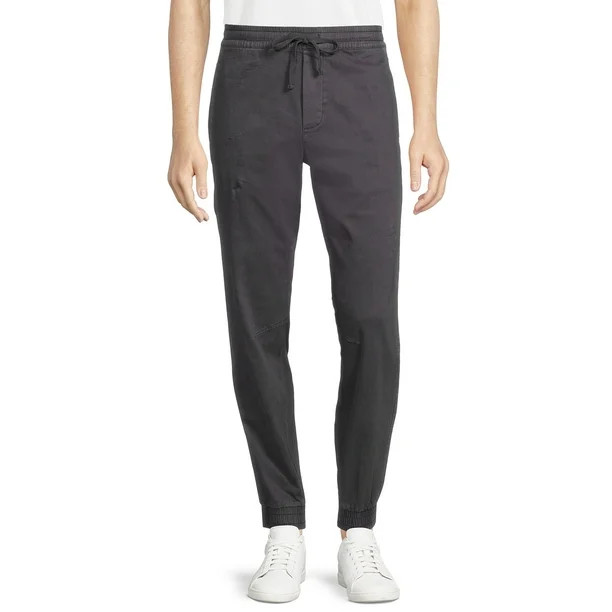 No Boundaries Mens and Big Mens Washed Twill Pull On Jogger, Sizes S-5XL - Walmart.com | Walmart (US)
