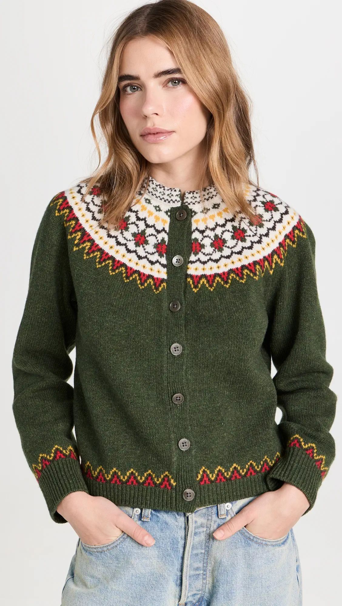 Alex Mill Hilde Fair Isle Cardigan | Shopbop | Shopbop