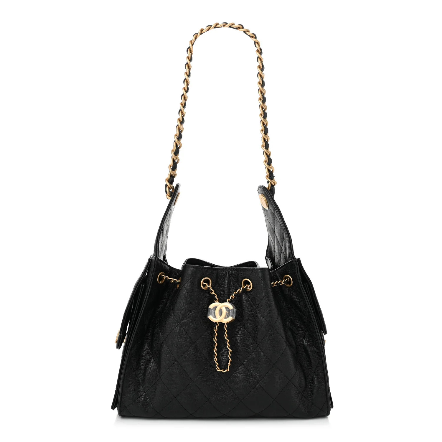 Caviar Quilted Small Chanel 25 Handbag Black | FASHIONPHILE (US)