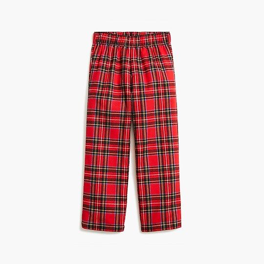 Kids' red plaid flannel pajama pant | J.Crew Factory