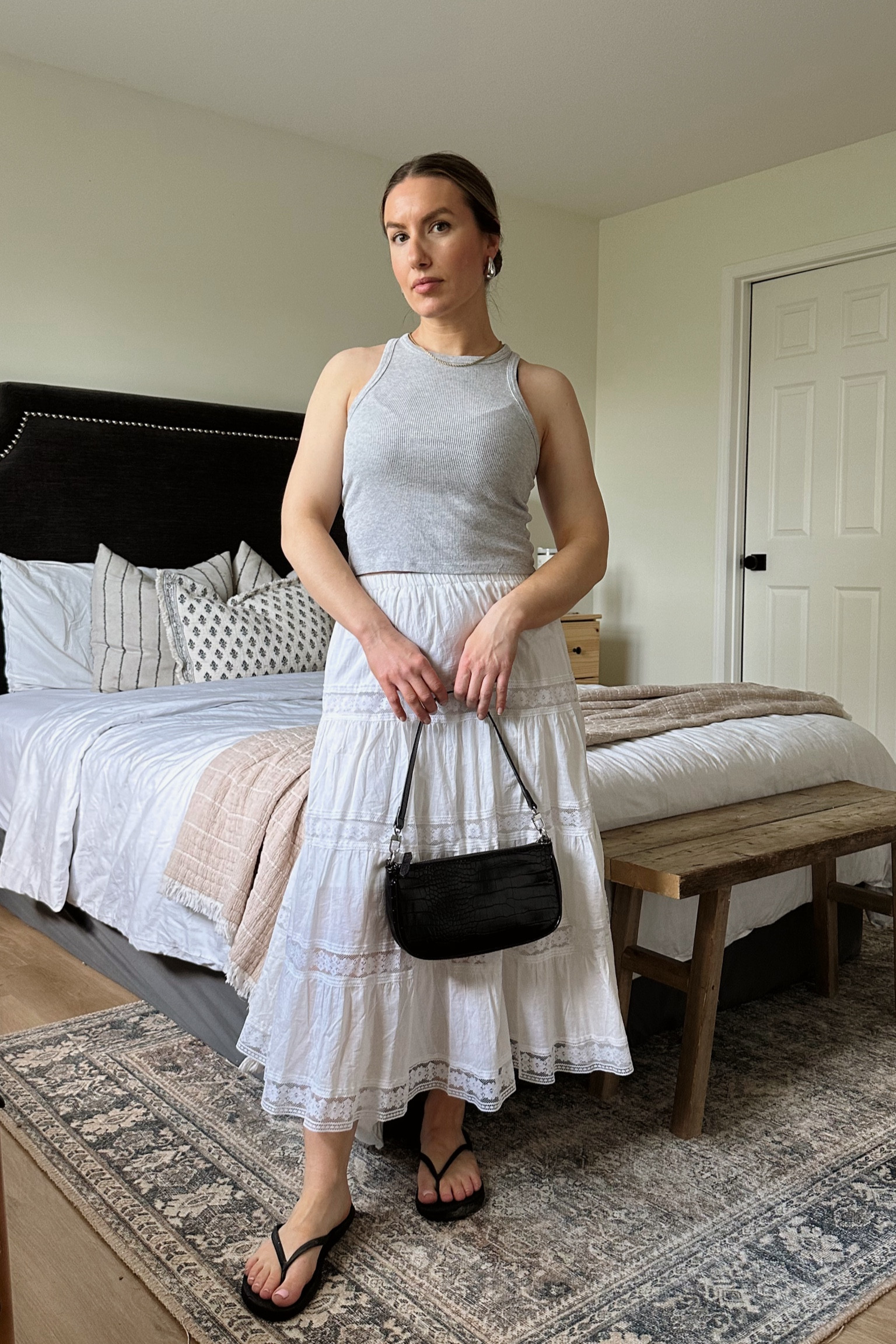 white tiered maxi skirt 🤍

#LTKspring #LTKsummer #LTKcanada