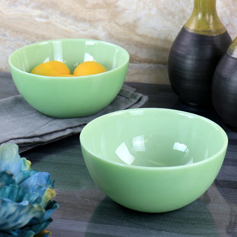 Martha Stewart 20 oz. Jadeite Glass Cereal Bowl Set | Wayfair | Wayfair North America