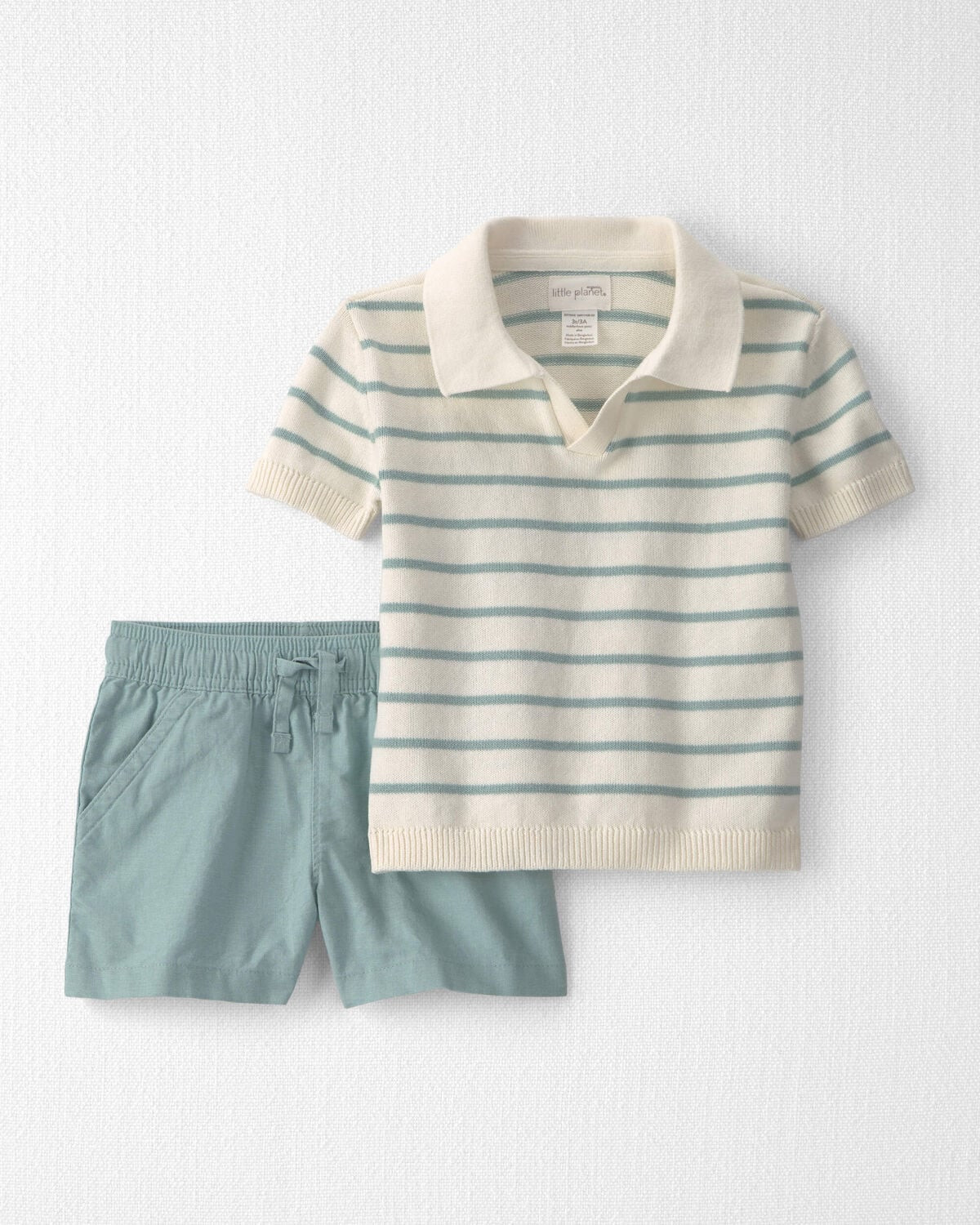 Toddler Boy 2-Piece Knit Top & Short Set Made with Organic Cotton in Stripes | Carter's Inc