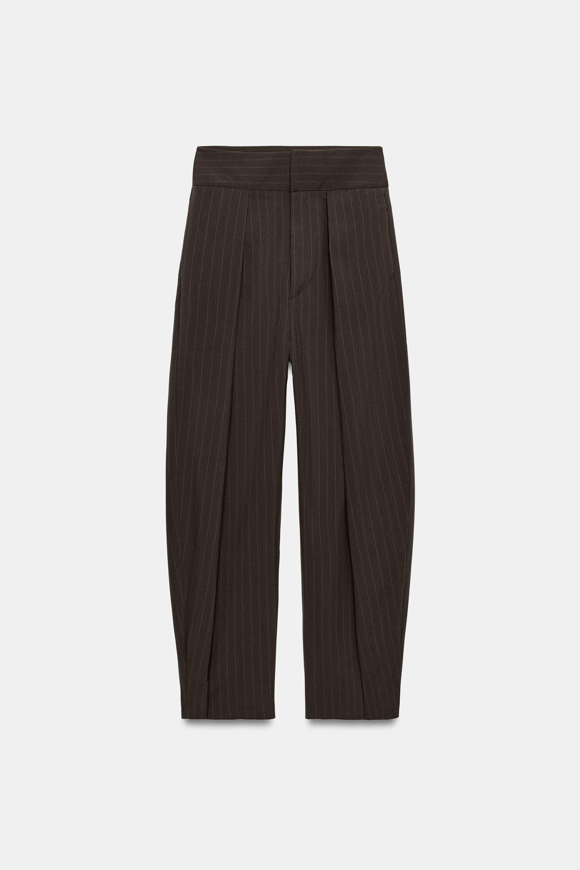 Zara - Pleated Balloon Pants - Ecru - Xs - Woman | Zara US