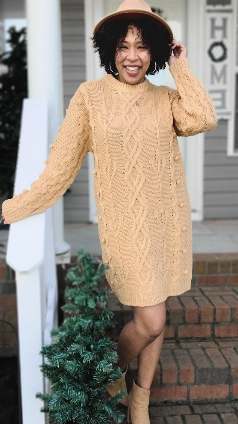 Large Women’s Beige Holiday 
Sweater Dress 

#LTKHoliday #LTKootd #LTKSeasonal