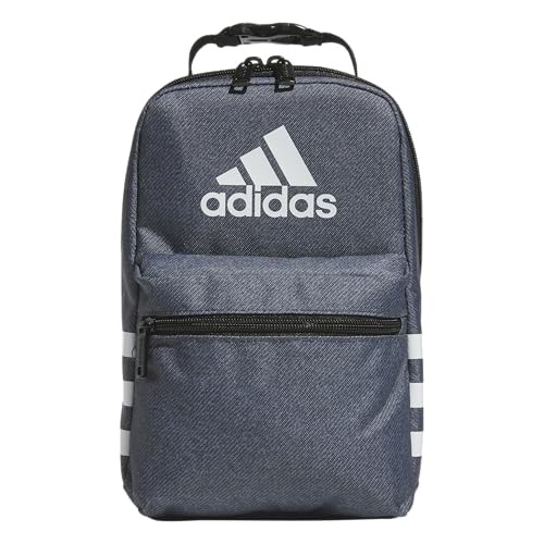adidas Santiago Lunch Bag Cooler for Women and Men, Insulated Food Container Box with Mesh Pocket, Twill Onix Grey/Black/3.0, One Size | Amazon (US)