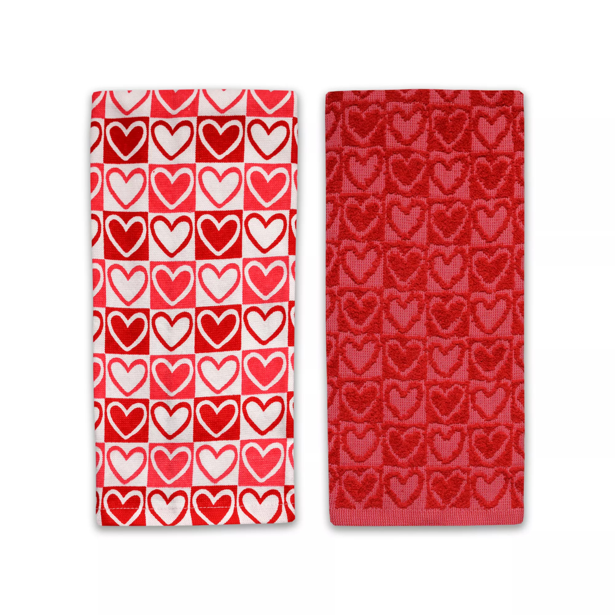 Celebrate Together™ Valentine's Day 2-pk. Heart Checker Carve Kitchen Towel Set | Kohl's