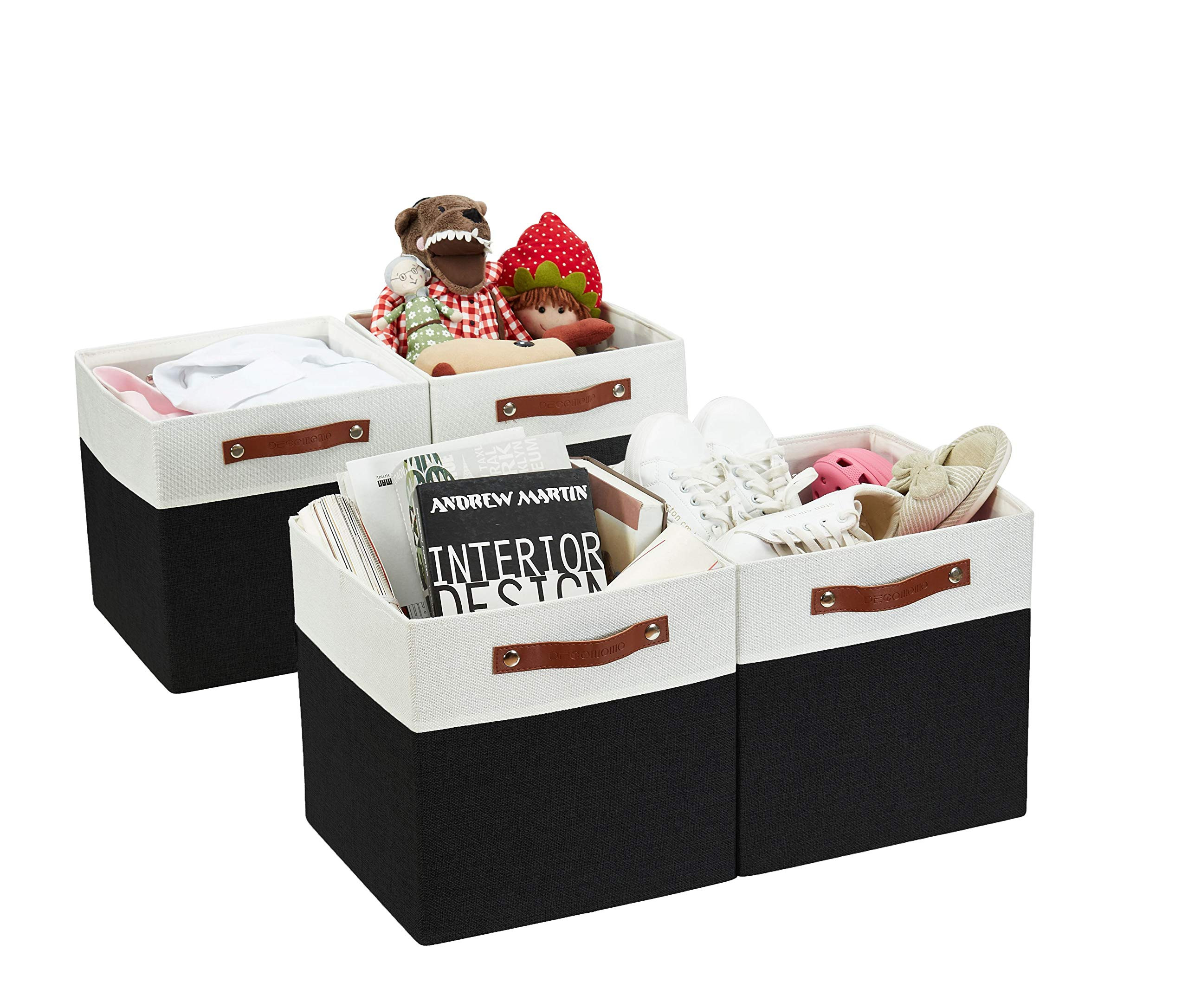 DECOMOMO Fabric Cube Storage Bins - Storage Baskets for Shelves, Cube Storage Organizer for Kalla... | Amazon (US)